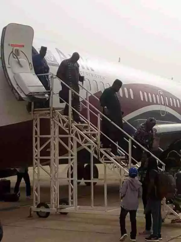 Check Out The Stairs Used To Climb Out Of Arik Airplane (Photo)